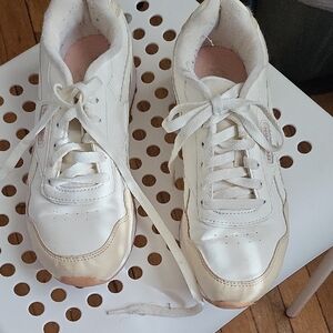 Reebok White and Pink Athletic Shoes